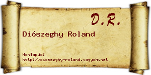 Diószeghy Roland névjegykártya