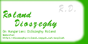 roland dioszeghy business card